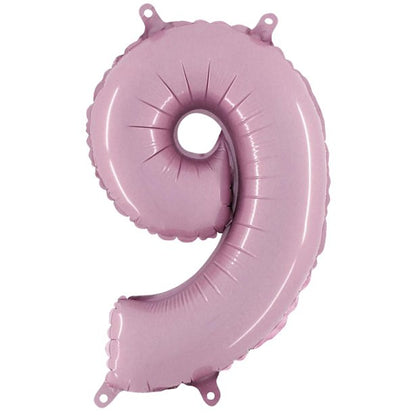 Pastel Pink Foil Number Balloons - 40"