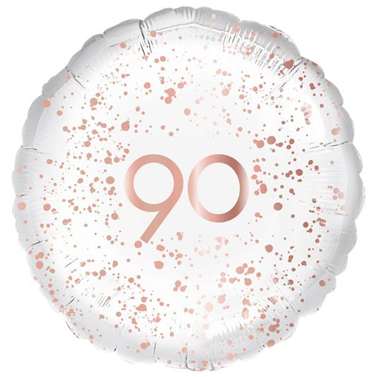 90th Rose Gold Foil Balloon - 18"