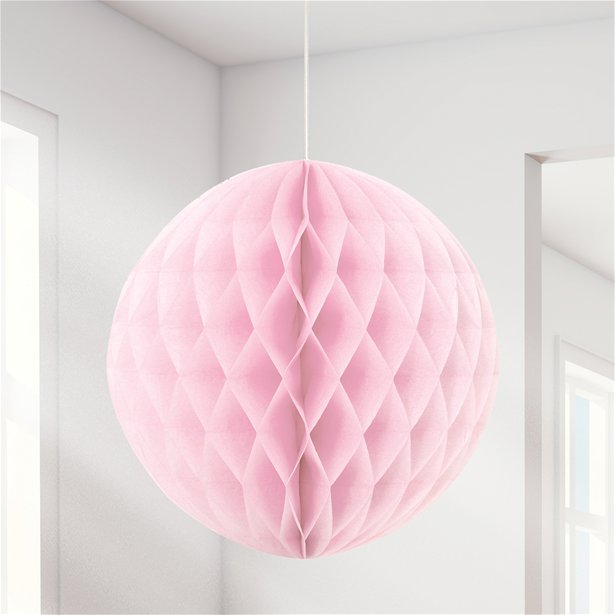 Baby Pink Honeycomb Ball Decoration - 20cm – product image 1
