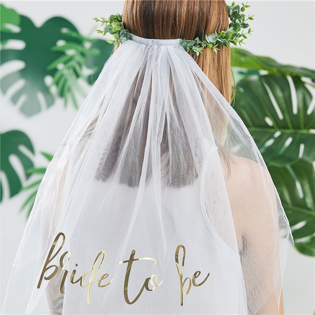 Botanical Hen Party Eucalyptus Crown & Veil – product image 1