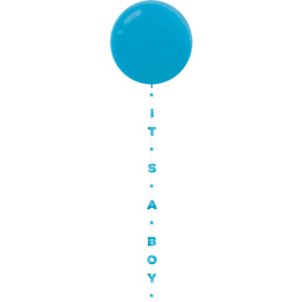 Its A Boy Glittery Balloon Tail - 1.8m – product image 2