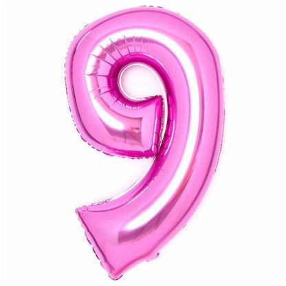 Pink Foil Number Balloons - 34"