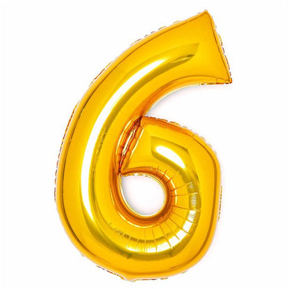 Gold Foil Number Balloons - 34"