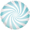 Light Blue Candy Swirl Foil Balloon - 18" – product image 1
