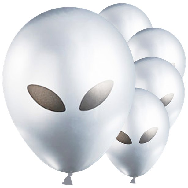 Alien Balloons - 12" Latex (5pk) – product image 1