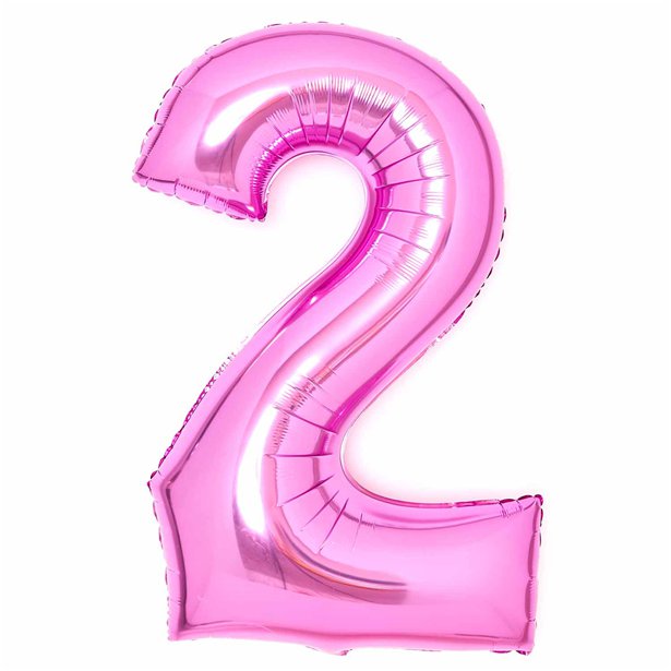 Pink Foil Number Balloons - 34"