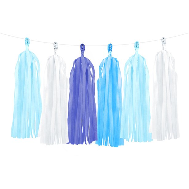 Blue Mix Tassel Garland Decoration - 1.5m – product image 1