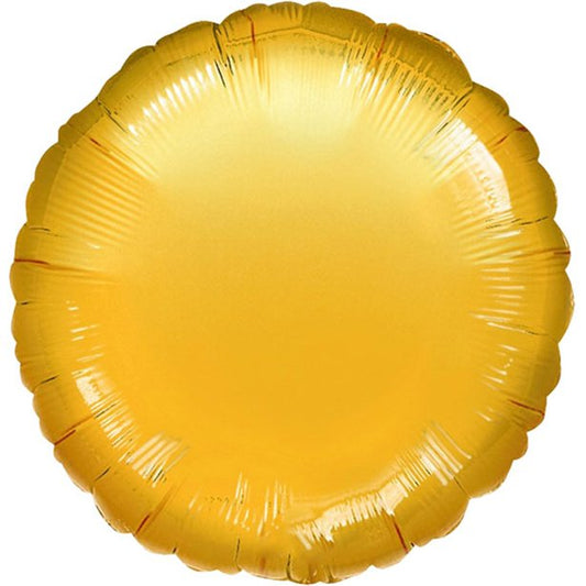 Gold Round Balloon - 18'' Foil - unpackaged
