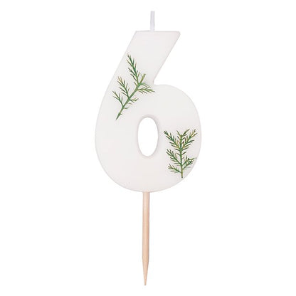 Number 6 Leaf Foliage Candle