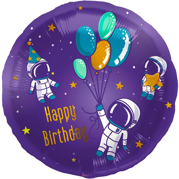 Space Birthday Foil Balloon - 18" – product image 1