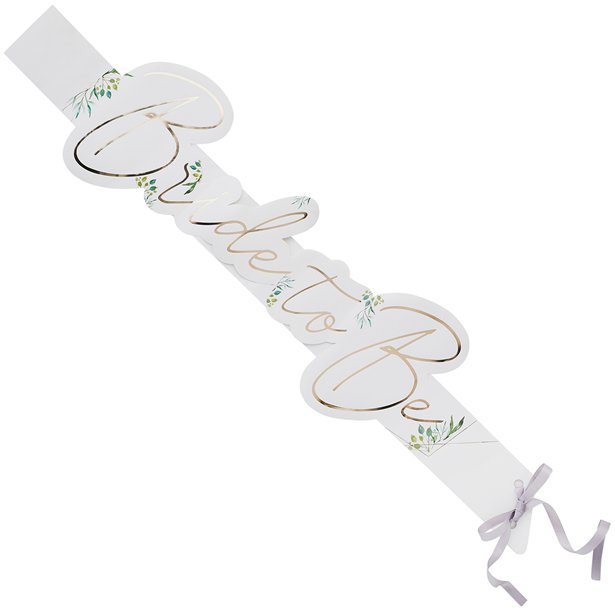 Botanical Hen Bride To Be Sash – product image 1