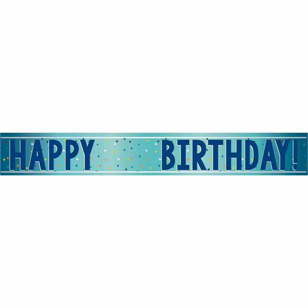 Happy Birthday Blue Age an Age Foil Banner - 1.74m