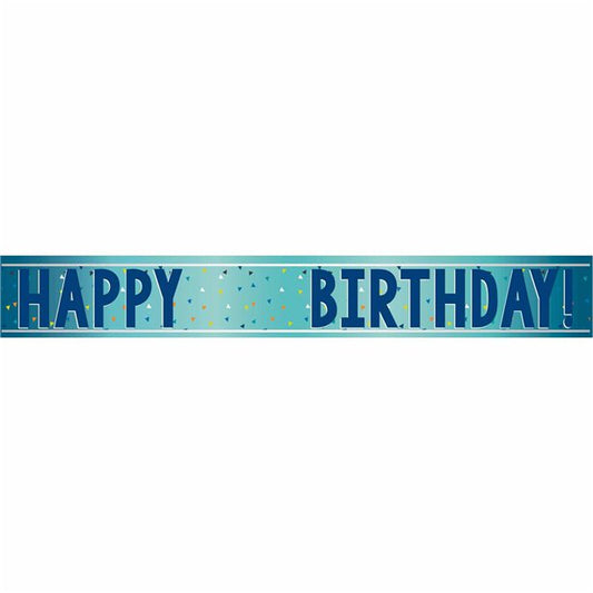 Happy Birthday Blue Age an Age Foil Banner - 1.74m