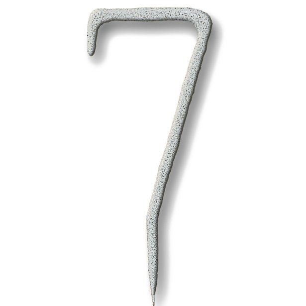 Silver Number 7 Sparkler Candle - 7" – product image 1