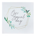 Geometric Greenery Wedding Guest Book – product image 1