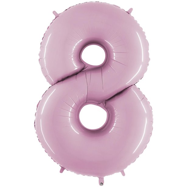 Pastel Pink Foil Number Balloons - 40" – number 8 – product image 10
