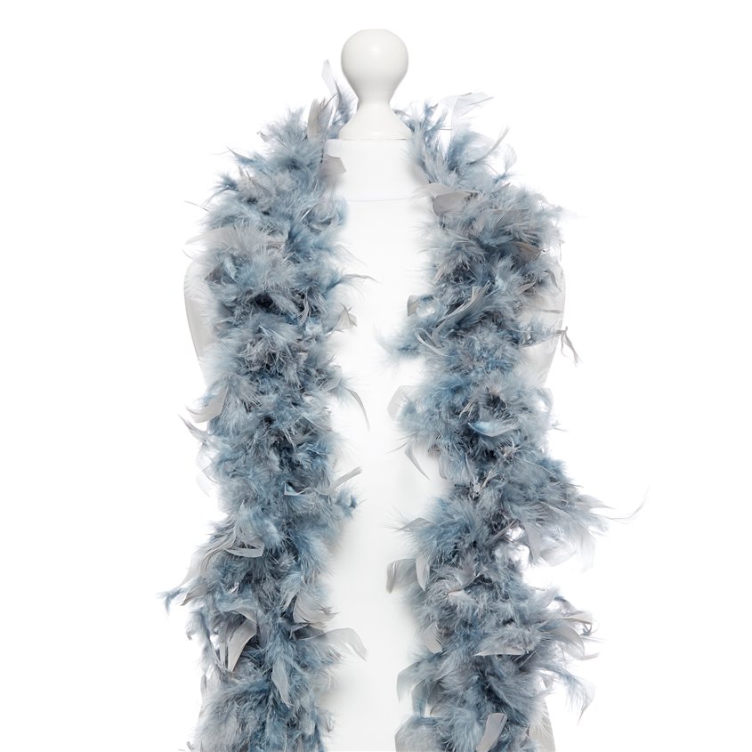 Deluxe Grey Feather Boa -180cm