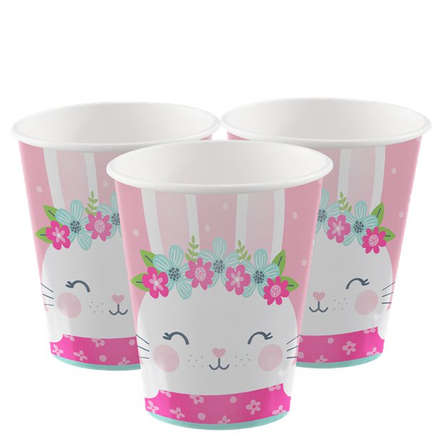 Birthday Bunny Paper Cups - 255ml (8pk) – product image 1