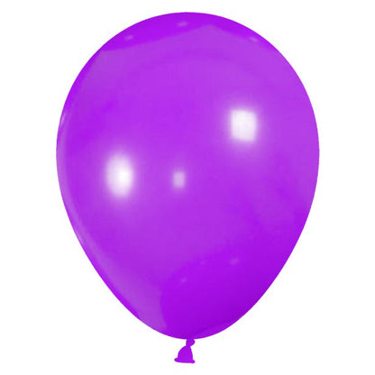 Purple Balloons with Ribbon - 9" Latex (30pk)