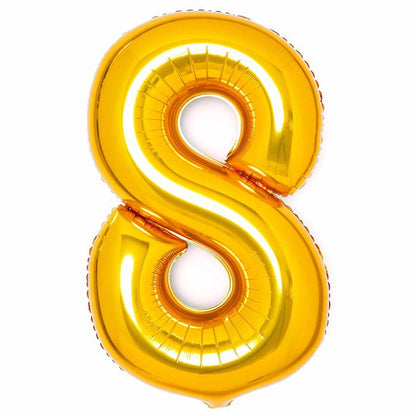 Gold Foil Number Balloons - 34"
