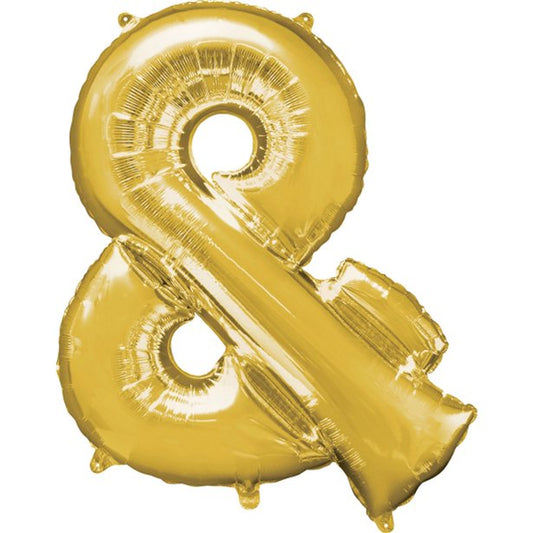 Gold Letter & Balloon - 16" Foil