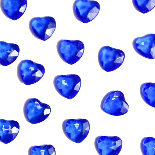 Sapphire Blue Heart Table Diamantes (28g pack)