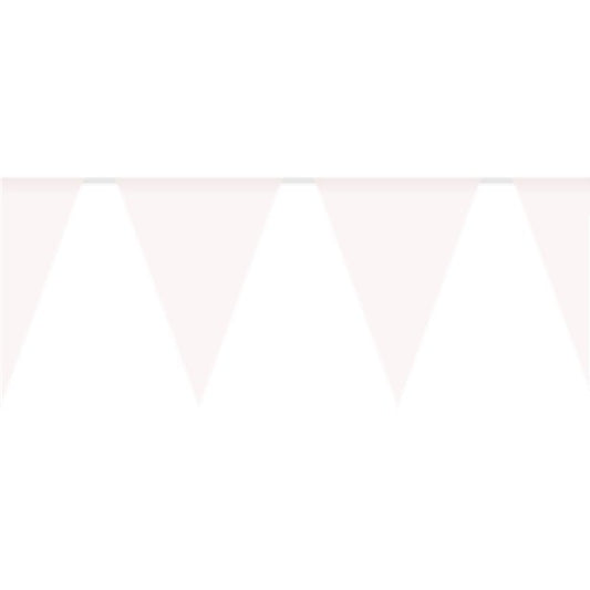 White Plastic Bunting - 10m