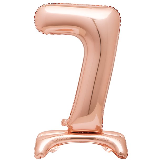 Rose Gold Standing Number Balloons - 30" Air Fill – number 7 – product image 10