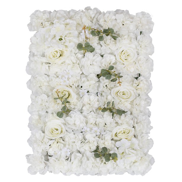 White Rose Flower Wall Backdrop Tile - 60cm x 40cm – Party Delights ...