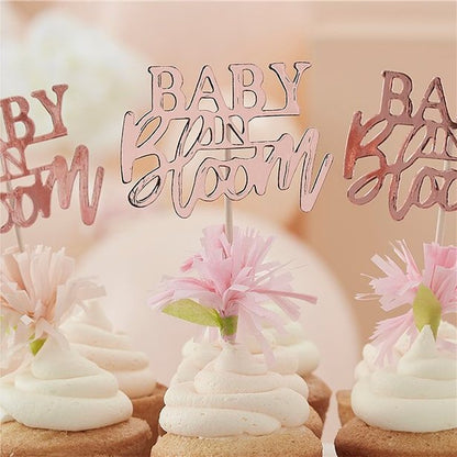 Baby In Bloom Cupcake Toppers (12pk)