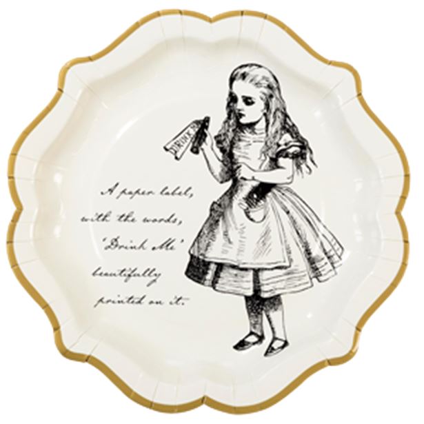 Alice in Wonderland Plates - 23cm (12pk) – product image 2
