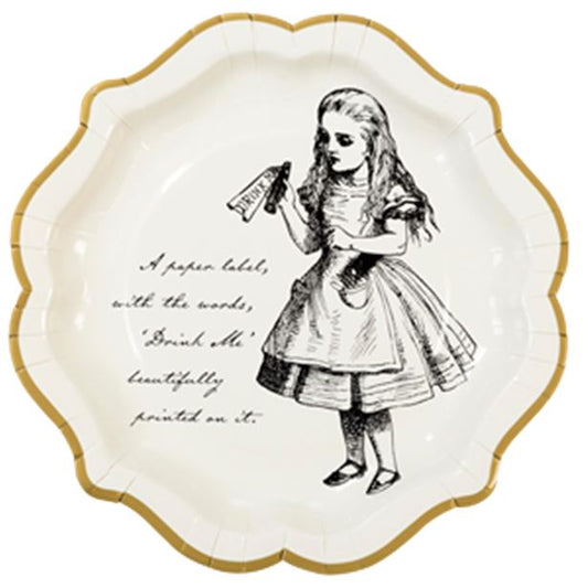 Alice in Wonderland Plates - 23cm (12pk)