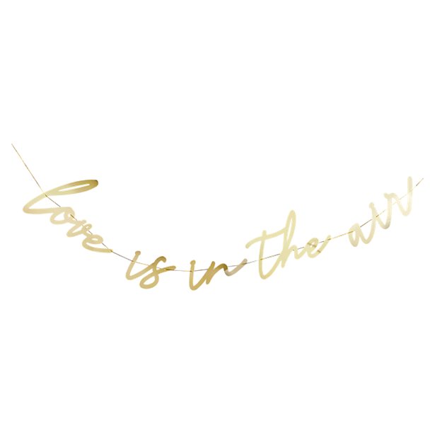 Gold Love Is In The Air Letter Banner - 2m – product image 1