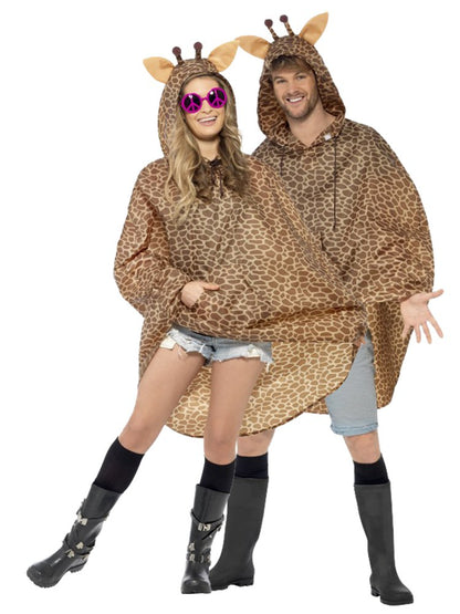 Giraffe Party Poncho - Adult Costume