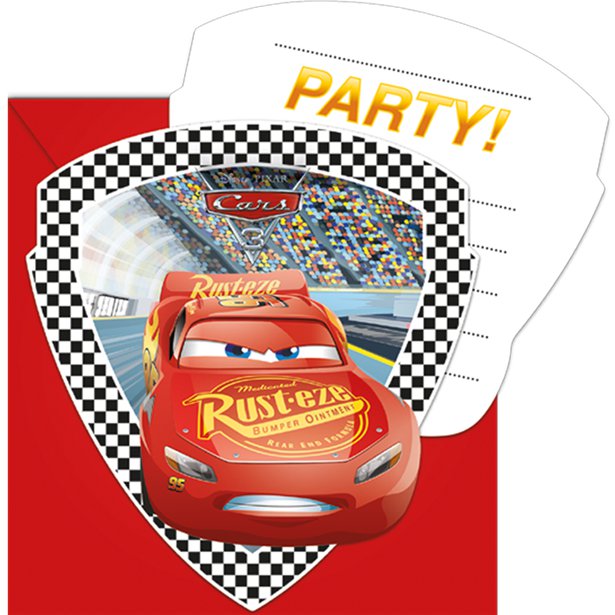 Disney Cars 3 Invitations (6pk)