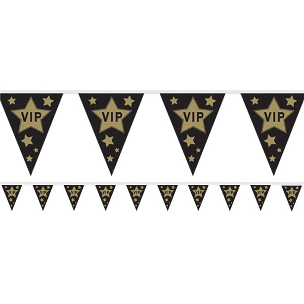 Hollywood VIP Flag Plastic Bunting - 3.7m