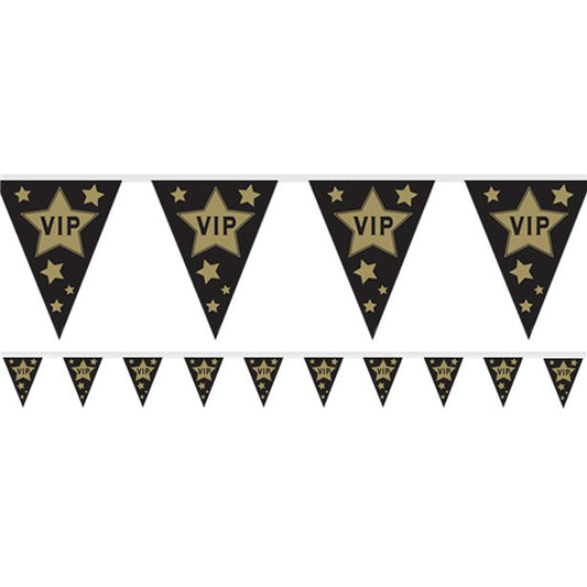 Hollywood VIP Flag Plastic Bunting - 3.7m