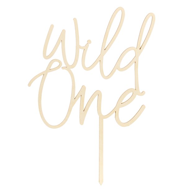 Wild One Wooden Cake Topper - 22cm – product image 1