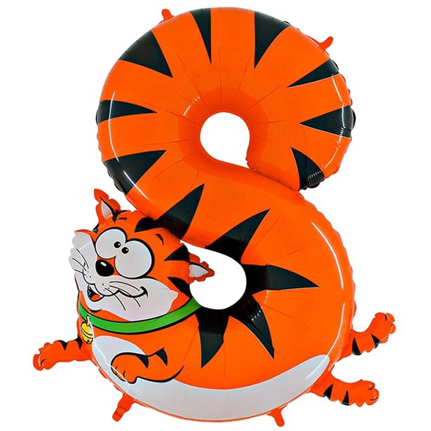 Animal Foil Number Balloons - 40" – number 8 – product image 10