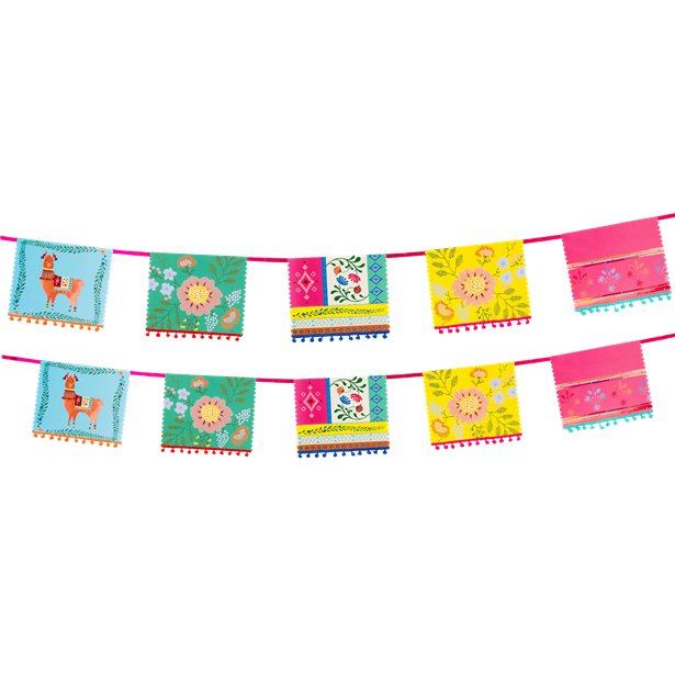 Boho Mix Pom Pom Bunting - 4m – product image 1