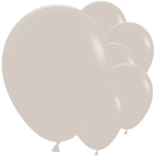 Fashion White Sand Sempertex Latex Balloons - 18" (25pk)