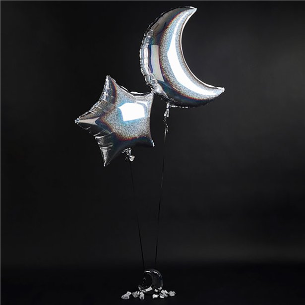 Moon & Star Balloons - Foil (2pk)