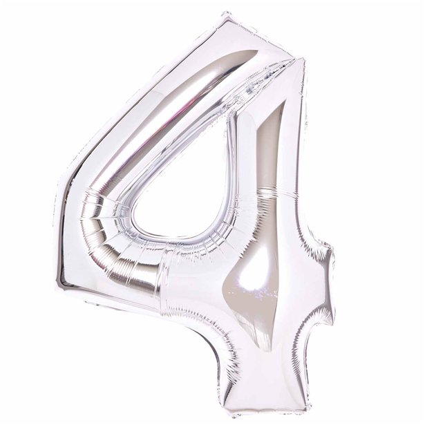 Silver Foil Number Balloons - 34"