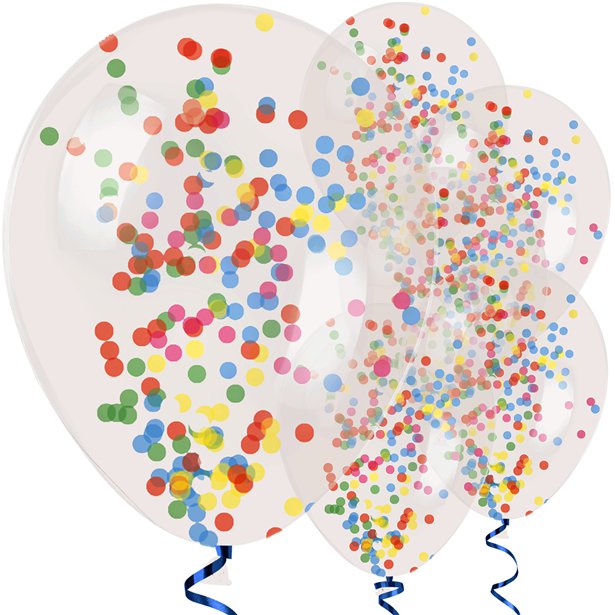 Assorted Confetti Balloon Balloons - 11" Latex (6pk) – product image 1
