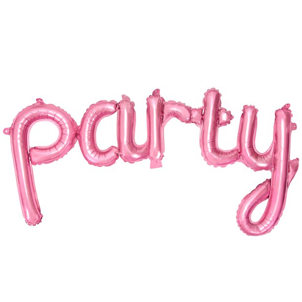 Pink Party Phrase Foil Balloon - 32" – product image 1