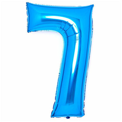 Blue Foil Number Balloons - 34"
