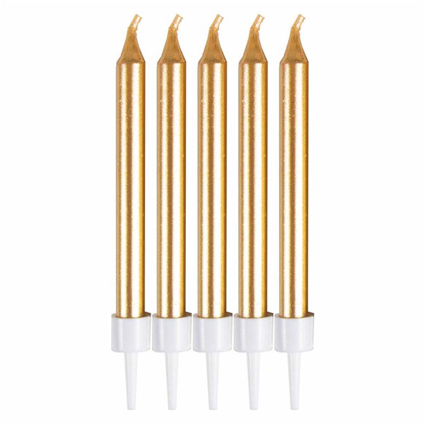 Gold Candles - 6cm (10pk)