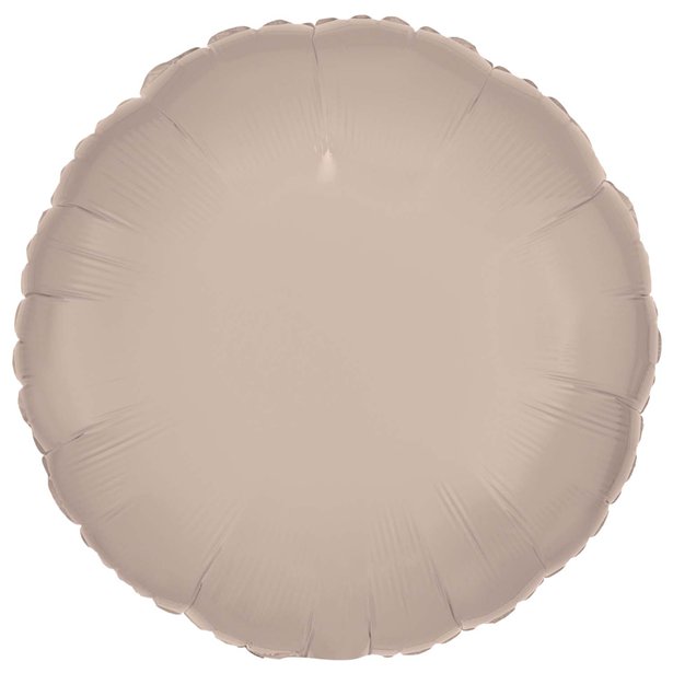 Silk Lustre Latte Round Foil Unpackaged - 18"