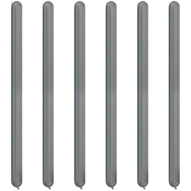 Silver Chrome Modelling Balloons - 260Q Latex (100pk)