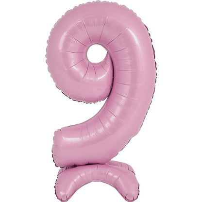 Pastel Pink Standing Number Balloons - 25" Air Fill